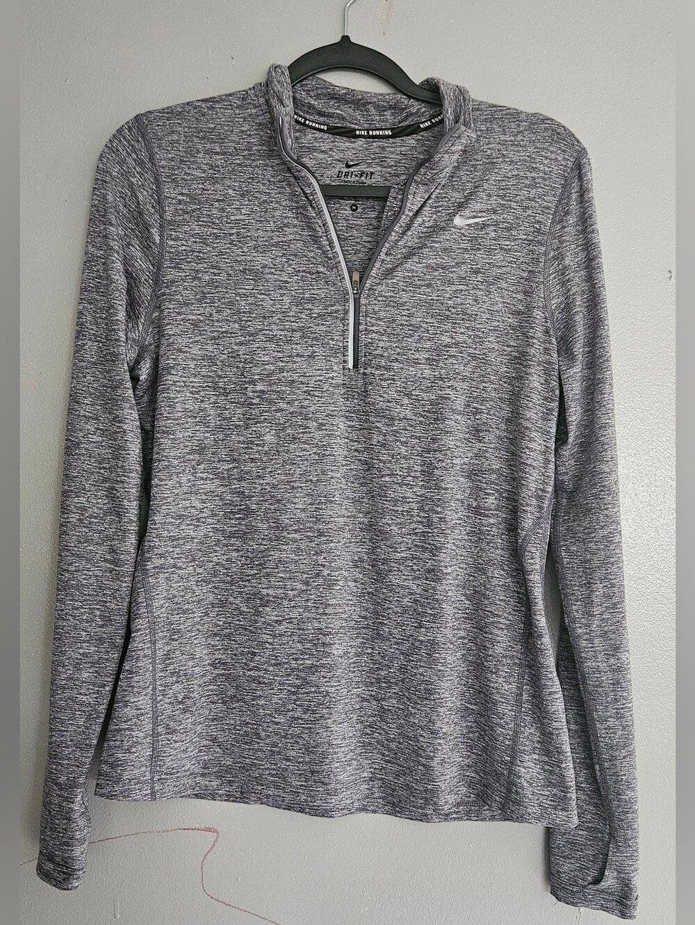 Nike Women’s Grey Heather Dri-FIT Quarter-Zip Performance Sweater